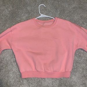 Pink sweater crop top